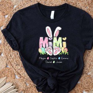 Mimi Bunny Graphic Short Sleeve Tee - Black